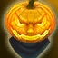 Golden Jack O'Lantern Mask. 
