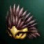Refined Black Feather Mask